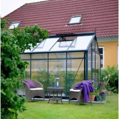 Serre de jardin JULIANA Premium anthracite 8,8 m² + polycarbonate 10 mm - aluminium anthracite / polycarbonate 10 mm