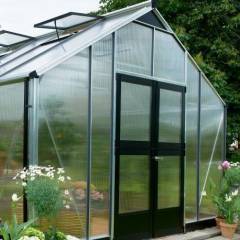 Serre de jardin JULIANA Gartner 16,2 m2 + polycarbonate 10 mm - Profilé aluminium / polycarbonate 10 mm