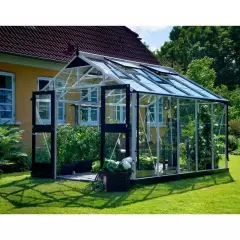 Serre de jardin JULIANA Premium 10,9 m² + verre trempé - Profilé aluminium / verre trempé 3 mm