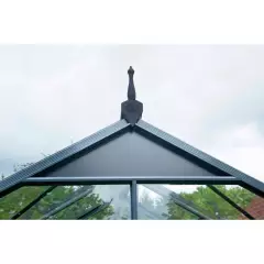 Serre de jardin JULIANA Premium anthracite 13 m2 + verre trempé - aluminium anthracite / verre trempé 3 mm