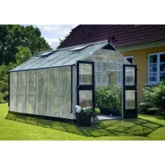 Serre de jardin JULIANA Premium 13 m2 + polycarbonate 10 mm - aluminium / polycarbonate 10 mm