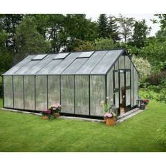 Serre de jardin JULIANA Gartner anthracite 21,4 m2 + polycarbonate 10 mm - aluminium anthracite / polycarbonate 10 mm