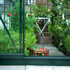 Serre de jardin HALLS Popular 3,80 m2 verte + verre horticole 3 mm - aluminium vert  / verre horticole 3 mm