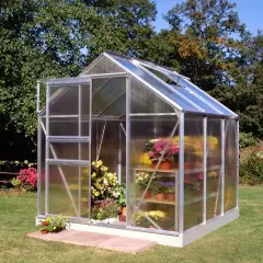 Serre de jardin HALLS Popular 3,80 m2 + polycarbonate 4 mm - Profilé aluminium / polycarbonate 4 mm