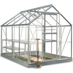 Serre de jardin HALLS Popular 5 m2 + verre horticole 3 mm - Profilé aluminium / verre horticole 3 mm