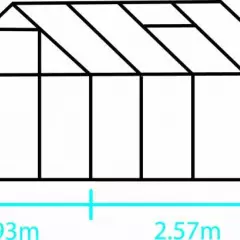 Serre de jardin HALLS Popular 5 m2 + verre horticole 3 mm - Profilé aluminium / verre horticole 3 mm