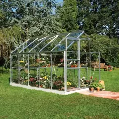 Serre de jardin HALLS Popular 6,20 m2 + verre horticole 3 mm - Profilé aluminium / verre horticole 3 mm