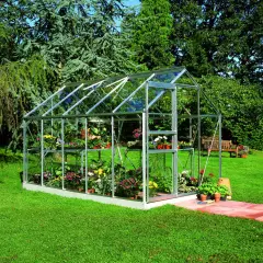 Serre de jardin HALLS Popular 6,20 m2 + verre horticole 3 mm - Profilé aluminium / verre horticole 3 mm