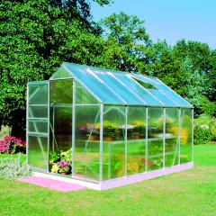 Serre de jardin HALLS Popular 6,20 m2 + polycarbonate 4 mm - Profilé aluminium / polycarbonate 4 mm