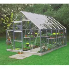 Serre de jardin HALLS Universal 9,90 m2 + verre horticole 3 mm - Profilé aluminium / verre horticole 3 mm