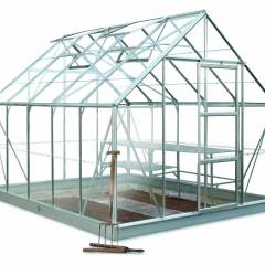 Serre de jardin HALLS Universal 9,90 m2 + verre horticole 3 mm - Profilé aluminium / verre horticole 3 mm