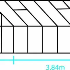 Serre de jardin HALLS Universal 9,90 m2 + verre horticole 3 mm - Profilé aluminium / verre horticole 3 mm