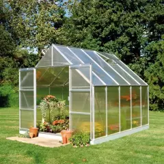 Serre de jardin HALLS Magnum 8,20 m2 + polycarbonate 6 mm - Profilé aluminium / polycarbonate 6 mm