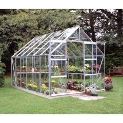Serre de jardin HALLS Magnum 9,90 m2 + verre trempé - aluminium / verre trempé 3 mm