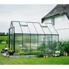 Serre de jardin HALLS Magnum verte 9,90 m2 + polycarbonate 6 mm - aluminium vert / polycarbonate 6 mm