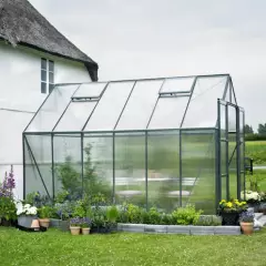 Serre de jardin HALLS Magnum verte 9,90 m2 + polycarbonate 6 mm - aluminium vert / polycarbonate 6 mm