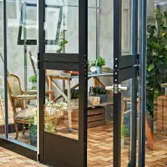 Serre de jardin JULIANA Veranda 4.4 m² anthracite + verre trempé - aluminium anthracite /verre trempé 3 mm