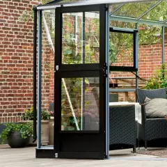 Serre de jardin JULIANA Oase anthracite 13.5 m² + verre trempé - aluminium anthracite / verre trempé 3 mm