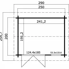 Abri de jardin Alex mini / 4.61 m2 / 44 mm / + plancher bois