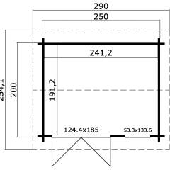 Abri de jardin Alex mini / 4.61 m2 / 44 mm / + plancher bois
