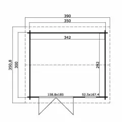 Abri de jardin Carlisle / 9.99 m2 / 40 mm + plancher bois - Cuisine d'été / Espace Wellness / Pool House / Espace de Rangement / Studio de jardin