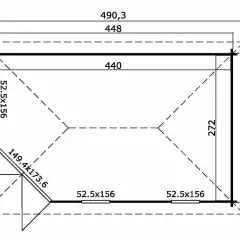 Abri de jardin Edinburgh 2 / 11.40 m2 / 40 mm / + plancher bois