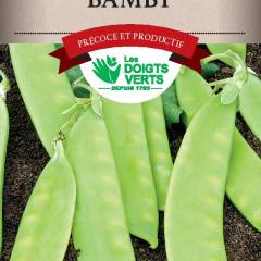 POIS MANGETOUT Bamby nain hâtif / 250g - Graines de Pois / 250 grammes