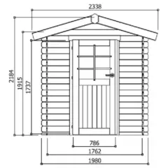 Abri de Jardin Essen 3.92 m2 / 19 mm