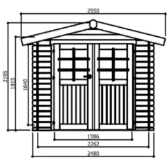 Abri de Jardin Gera 6.15 m2 / 19 mm