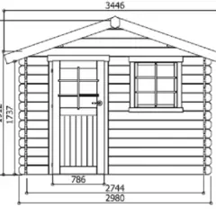 Abri de Jardin Saran 5.90 m2 / 28 mm