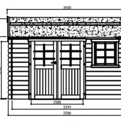 Abri de Jardin Arles 8.52 m2 / 28 mm