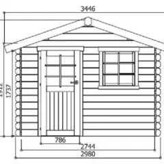 Abri de Jardin Sologne 8.88 m2 / 28 mm