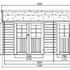 Abri de Jardin Passage 10.82 m2 / 28 mm