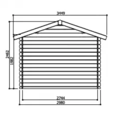 Abri de Jardin Passage 10.82 m2 / 28 mm