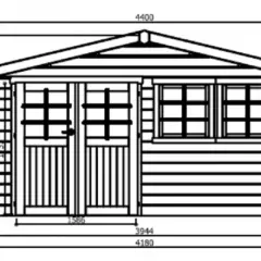 Abri de Jardin Niort 12.46 m2 / 28 mm