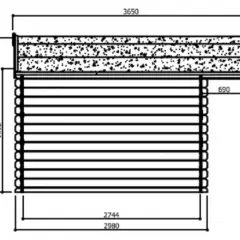 Abri de Jardin Niort 12.46 m2 / 28 mm