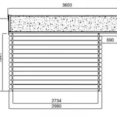 Abri de Jardin Salzburg 11.56 m2 / 28 mm