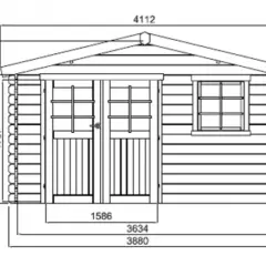 Abri de Jardin Linz 15.05 m2 / 34 mm