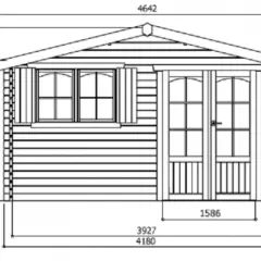 Abri de Jardin Rignitz 14.25 m2 / 40 mm