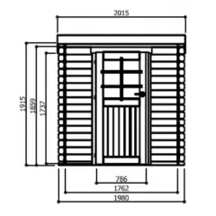 Abri de Jardin Passau 3.92 m2 / 19 mm