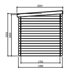 Abri de Jardin Passau 3.92 m2 / 19 mm