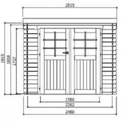 Abri de Jardin Stendal 4.91 m2 / 19 mm