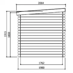 Abri de Jardin Stendal 4.91 m2 / 19 mm