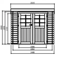 Abri de Jardin Hof 6.15 m2 / 19 mm