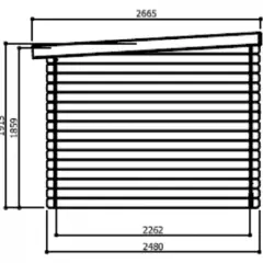 Abri de Jardin Hof 6.15 m2 / 19 mm