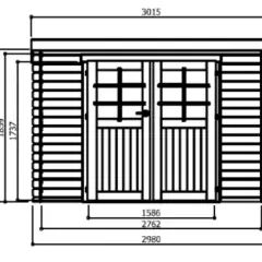 Abri de Jardin Jena 7.39 m2 / 19 mm