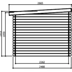 Abri de Jardin Jena 7.39 m2 / 19 mm