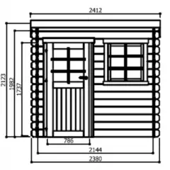 Abri de Jardin Nevers 4.60 m2 / 28 mm