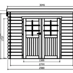 Abri de Jardin Riom 7.09 m2 / 28 mm