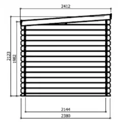 Abri de Jardin Riom 7.09 m2 / 28 mm